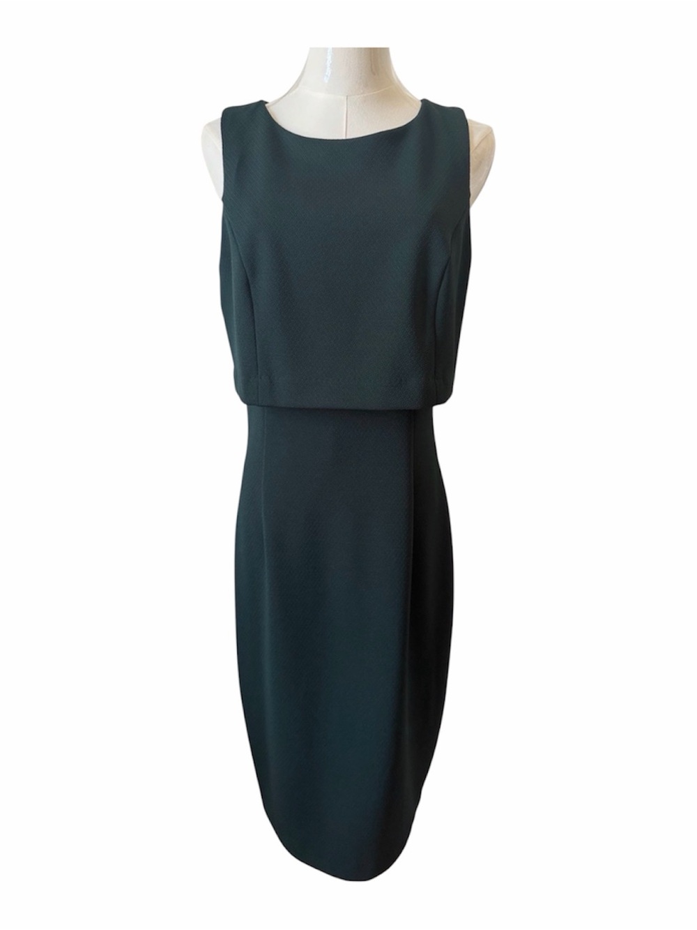 Trina Turk Arlyn Sleeveless Popover Dark Green Sheath Dress Size 8